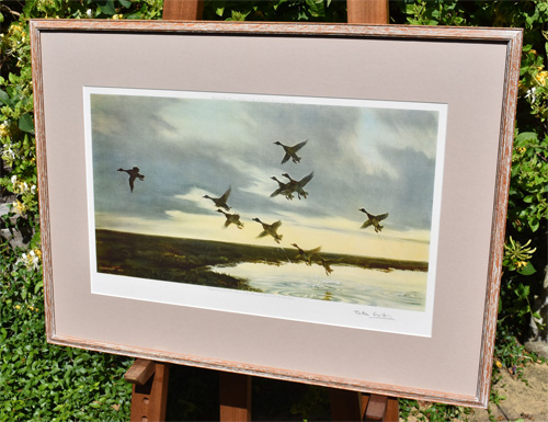Framed example of Mallards Going to Sea - A Tidal Pool on the Salting