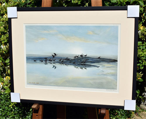 Framed example of White Fronted Geese at Dawn