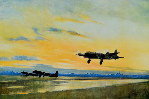 Take Off at Dusk - Bombers